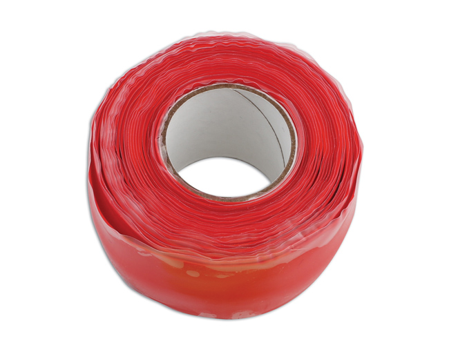 Laser Tools 35491 Red Silicone Self Fusing Tape 25mm x 3m 1pc