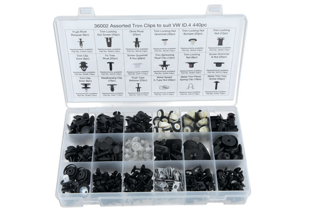 Connect 36002 Assorted Trim Clips to suit VW ID.4 440pc