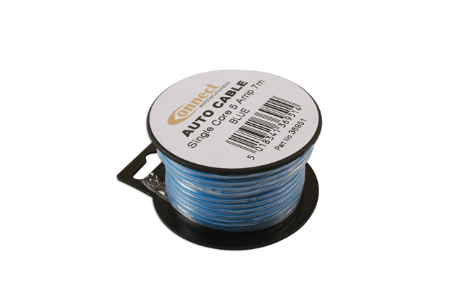 Laser Tools 36951 Blue Single Core Auto Cable 9/0.30 7m