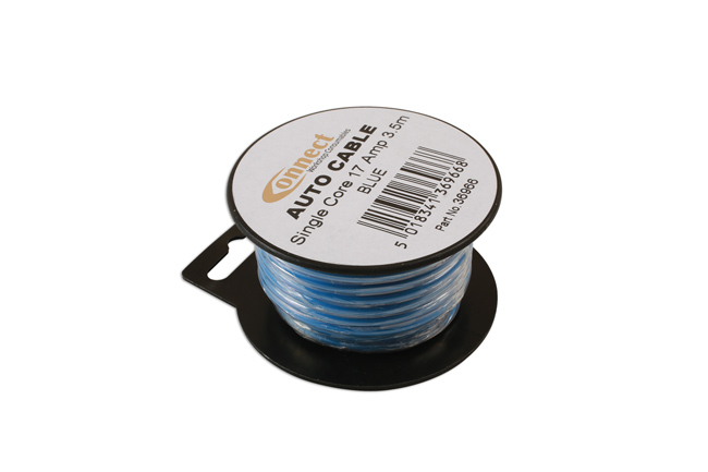 Laser Tools 36966 Blue Single Core Auto Cable 28/0.30 3.5m