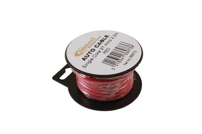 Laser Tools 36973 Mini Reel Automotive Cable 27A Red 2.2m
