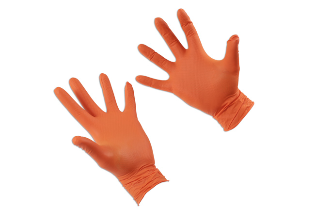 Connect 37303 Grippaz XXLarge Orange Nitrile Gloves - 50 Pieces